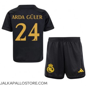 Real Madrid Arda Guler #24 Kolmaspaita Lapsille 2023-24 Lyhythihainen (+ shortsit)